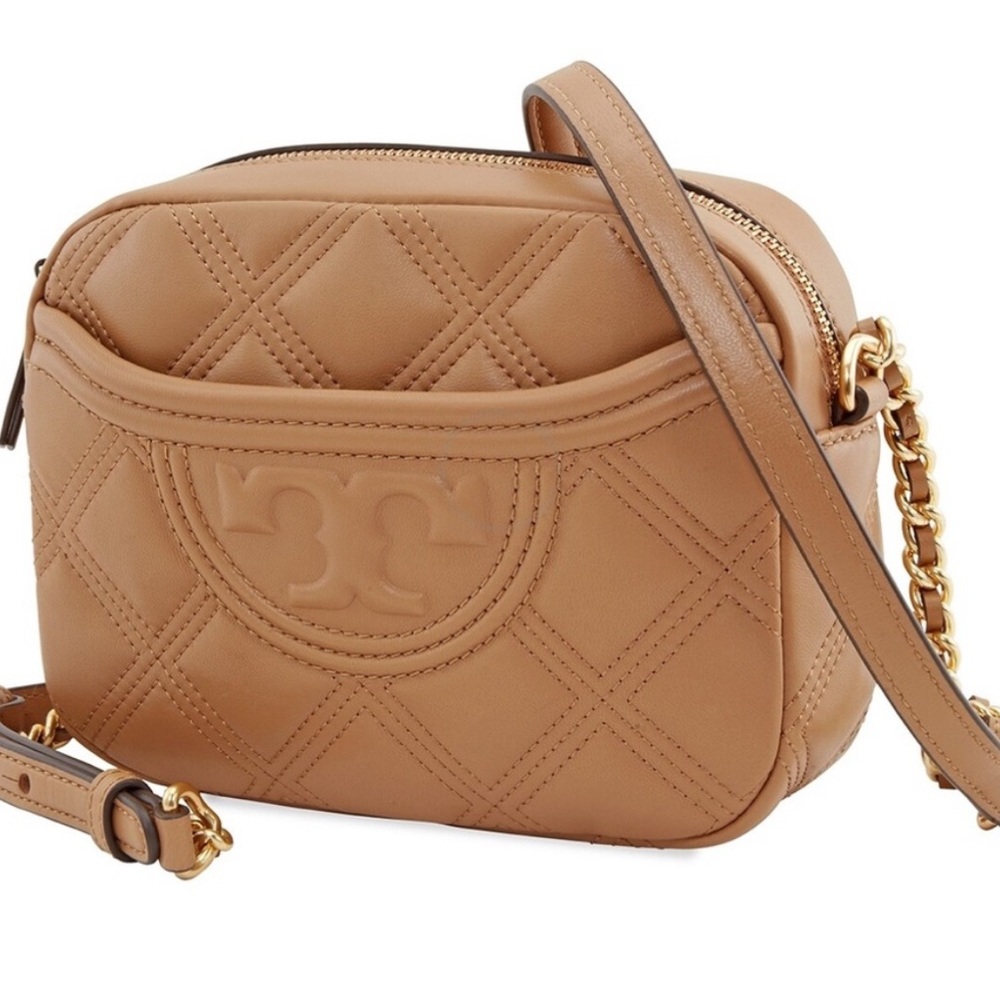 Tory Burch Tan Quilted Crossbody Bag